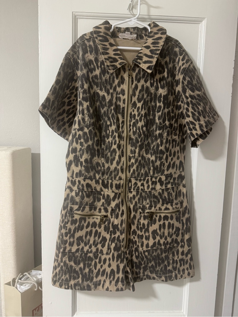 Leopard Print Short Romper